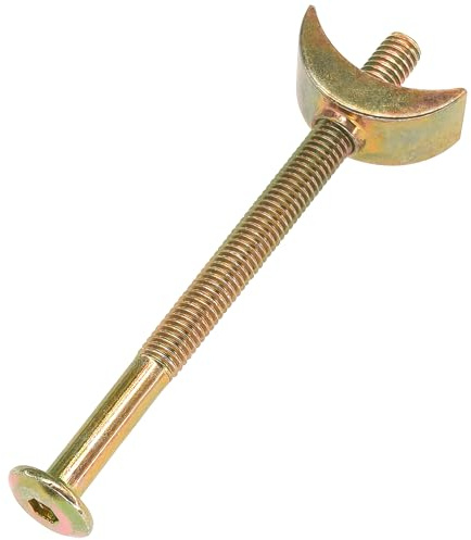 Lot de 10 boulons de connexion pour meubles avec rondelles demi-lune Luna M6 (80 mm)