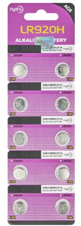 AG6 370 371 LR921 LR69 SR920SW LR920 Piles Bouton alcalines 1,5 V Lot de 10