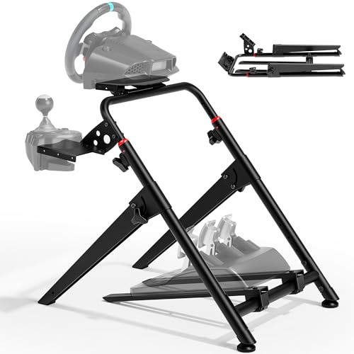ARES WING Lenkradständer kompatibel mit Fanatec, Thrustmaster, Logitech | Faltbares SIM Racing Cockpit für Lenkrad Gaming Wheel Stand Racing, Neigungsverstellbares Gestell on PS4 Xbox PC