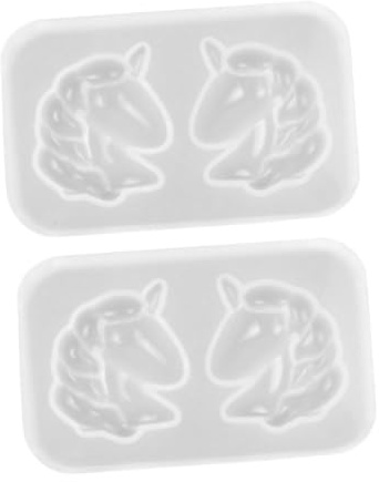 Cabilock 2pièces Moule Forme de Licorne Silicone Moules à Décorer Soi-même pour Créer Une Décoration de Table