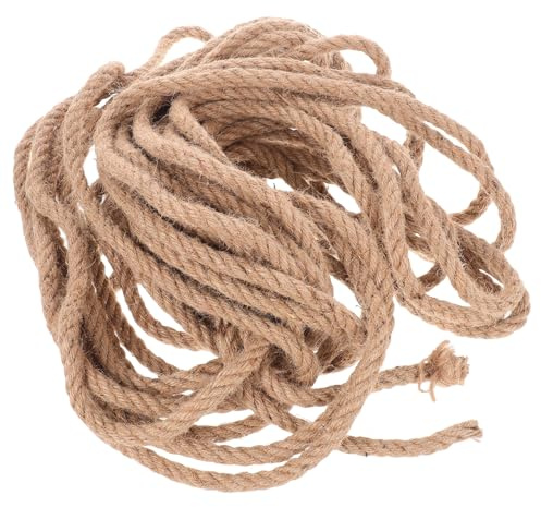 DEARMAMY Cuerda de Yute Natural Resistente 10 Mm X 15 M para Manualidades, Cordel Decorativo y Jardinería, Cuerda de Alta Resistencia para Atar Flores y Embalaje