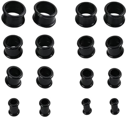 PureSphere 16Pcs Silicone Flesh Tunnels Ear Stretching Kit 8 Sizes 6-20mm
