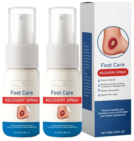 Spray hygiénique pour les pieds, 20 ml | Utilisation sans contact | Prévient les mycoses et les odeurs | Rafraîchissant et non collant | Voyage et usage quotidien