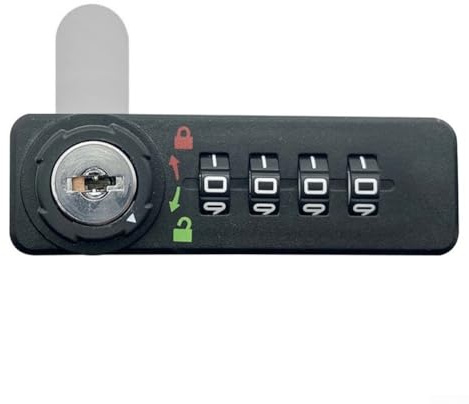 Möbel-Sicherheitsschloss mit 4-stelligem Zahlencode für Aktenschränke, drei Schubladen und Aufbewahrungsschrankanwendungen (rechts offen)