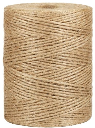 Vivifying Natural Jute Twine, 656 Feet 2mm Thick Brown Twine String for Garden, Crafts, Gifts Wrapping, Packing