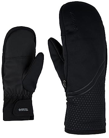 Ziener Damen Ski-fäustling/Wintersport, Atmungsaktiv, Warm, Winddicht, Soft-Shell KANTALA GTX INF Mitten, Black, 6,5
