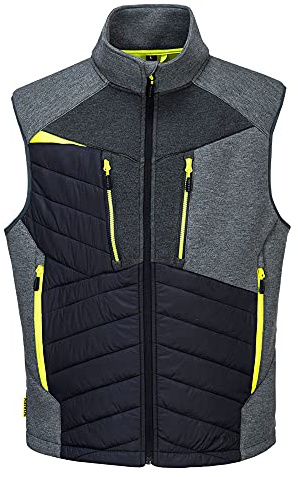 Portwest DX4 Hybrid Baffle Gilet, Size: S, Colour: Metal Grey, DX470MGRS