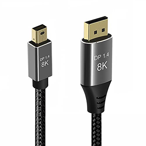 chenyang CY Mini DisplayPort auf DisplayPort Kabel, Mini DP auf DP, 4K 8K DisplayPort Kabel für Video PC Laptop TV (1,0 m)