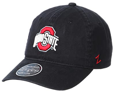 Zephyr Justerbar Scholarship Hat för män svart, Ohio State Buckeyes svart, en storlek