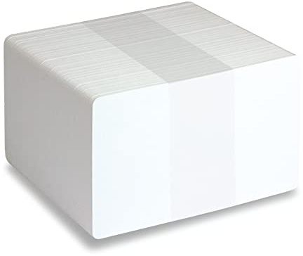 Salto PVC Blanko Weiße Karten für Direktdruck - Ausweis, Mitgliedschaft, Business, Hotel & Student Card Anpassung - Kompatibel mit Foto ID Card Drucker - Große CR100 Größe