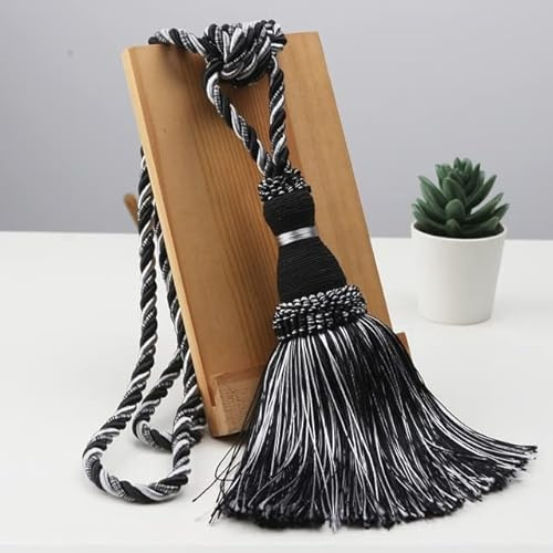 VIXDA 2 Pz Nappa Tieback per Tenda Poliestere Sfera Singola Tenda Titolare Cravatta Complementi Arredo Casa Nappa Fatto A Mano Tenda Fibbia Corda