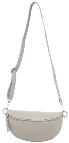Zwillingsherz Bauchtasche mit Reißverschluss 100% Echtleder – Hochwertige Damen Crossbag klein und elegant - Schultertasche Bauchtasche