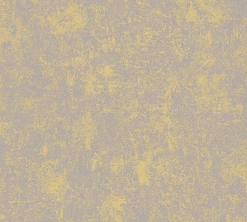 A.S. Création WTD Papier peint métallique autocollant uni Effet métallique Doré brillant 0,52 m x 2,5 m Fabriqué en Allemagne