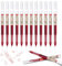 OFFCUP Gelschreiber 0.5mm, 12pcs Rot Gel-Tintenstifte, transparent japanischer Stil Gelschreiber, extra feine Spitze Rot Gel Kugelschreiber Schnell Trocknende Tinte