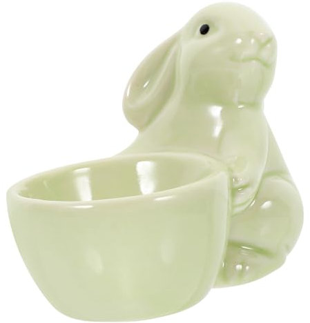 Cabilock Coquetier Lapin petit support à œufs de lapin Décoration œuf en céramique Organisateur d'œufs en céramique coquetiers décorer coquetier ménager présentoir à œufs en céramique Frais