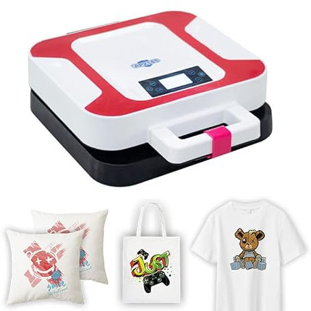 Pressa a caldo per magliette, Pressa portatile da 8 x 10, Pressa per ferro a riscaldamento rapido per sublimazione e Pressa per camicie in vinile HTV per cappelli, borse, progetti di trasferimento