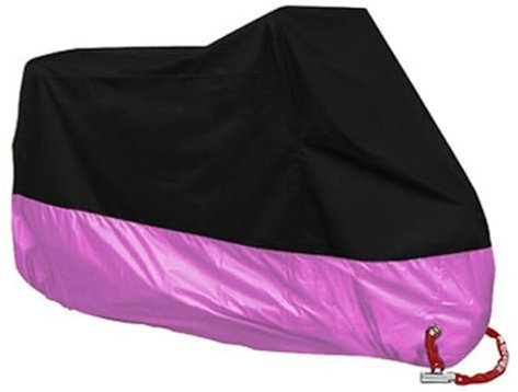 Cubre Moto Cubierta de motocicleta ML XL XXL XXXL XXXXL Universal al aire libre Uv Protector bicicleta lluvia a prueba de polvo Scooter cubre impermeable 190T Fundas Para Motos(Pink,XXL For 211-220cm)