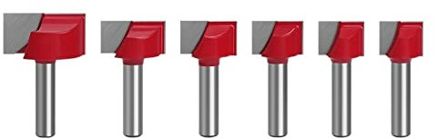 6 stücke 8mm Schaft Bodenfräser Schlitzschneider Graviermaschine Bodenreinigung Fräser Set for Die Holzbearbeitung