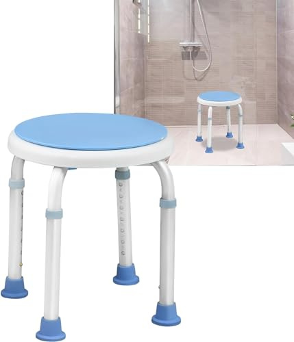 Sedia da doccia regolabile in altezza con sedile antiscivolo, panca per disabili per anziani e disabili, sgabello da bagno per doccia o vasca con caratteristiche di sicurezza