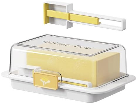 Contenitore per burro, facile da usare, multifunzione, infrangibile, ermetico, per formaggio e burro con paletta