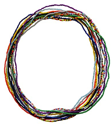 MOKKHNB 10Pcs African Waist Beads for Women, 31 in Elastic Handmade Waist Chain, Bohemian Multicoloured Body Belly Beads, Adjustable Summer Beach Layered Fashion Jewelry Accessories