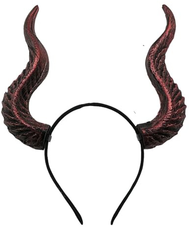 IPENNY Teufelshörner Haarreif Teufelsohren-stirnband Teufel Kopfschmuck für Erwachsen Hörner Stirnband Dämonenhaarschmuck Kostüm Halloween Cosplay Party
