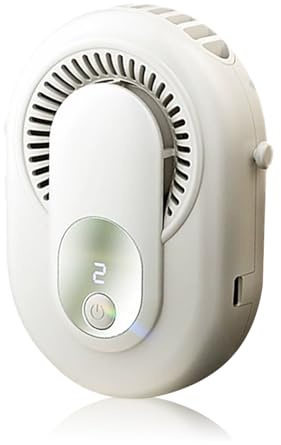 Handheld Mini Fans, Portable Neck Hanging Fan, Eyelash/Desktop/Clip on/Waist Fan, USB Rechargeable, 5 Speeds Adjustable, Strong Airflow, 3500mA for Desk Travel Office Outdoor Sport (White)