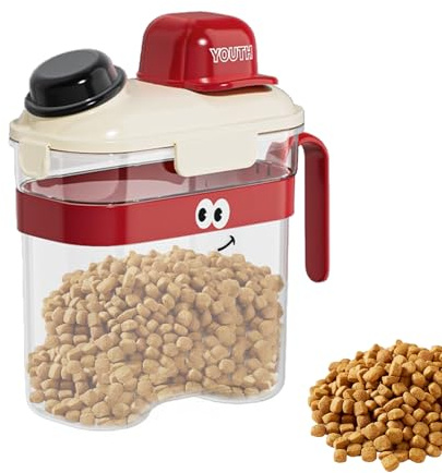 Bac D'aliments Pour Chiens - Conteneur De Stockage D'aliments Pour Chiens, Organisateur De Friandises Pour Chiots, Poubelle De Cartouche Transparente Étanche Avec Couverture Pour L'organisation De La