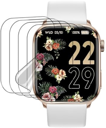 5 Pièces Protection écran Compatible avec Ice-Watch - ICE smart 2.0 Square (1,96 inch) film , Installation Facile protection montre, film hydrogel Flexible, Soft HD TPU ecran