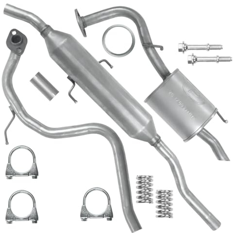 POLMOstrow Auspuff für Toyota Yaris 2 II XP9 2005-2008 | Mitteltopf und Endtopf, Motoren: 1.3, Fließheck