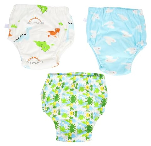 Mipcase Pannolini da Bagno Impermeabili per Piccoli Pantaloni da Bagno Riutilizzabili in Materiale Traspirante Elastico Alto Set da 3 Pezzi per Addestramento al Vasino e Vacanze Estive