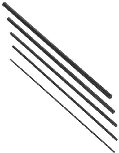 ORFOFE 5 Piezas de Reparación para Cañas de Pesca Cebo, Unión Sólida de Fibra de Carbono, Incluye Punteras y Herramientas para Mantenimiento en Pesca Deportiva