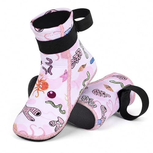 Schwimmsocken Kinder, 3mm Beachsocken, Sockenschuhe, Neoprensocken Kinder, Beachvolleyball Socken, Beachies Wattsocken, Wattsocken für Wattwanderung Jungen Mädchen für Schwimmen, Strand, Wassersport