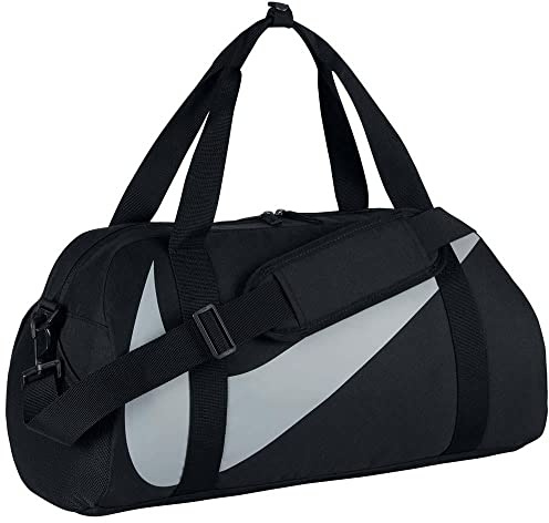 Nike Kinder Trainingstasche Gym Club, Black/Black/Wolf Grey, One Size, BA5567-010
