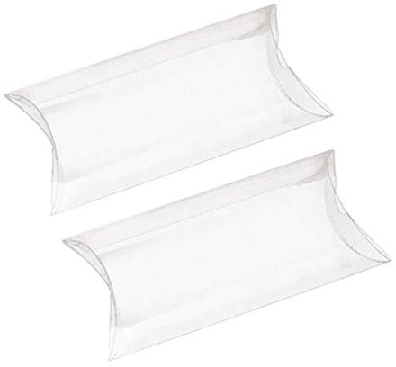 Kissen Geschenkbox, 50 Stück Klare Plastikkissen Geschenkbox für kindergeburtstag gastgeschenke, Hochzeit Gastgeschenk, Geburtstag, Party, Weihnachten, Babyparty& Feiern (90x70x25mm)