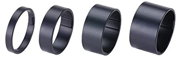 BBB Cycling Steuersatz Fahrrad Ultraleight Aluminium Glänzend Schwarz Spacern Set Aus 4 Abstanhalter LightSpace BHP-36 1.1/8 inch