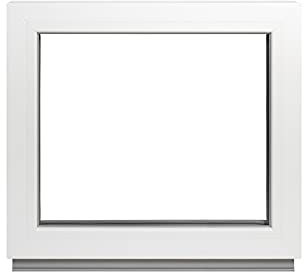 Finestra in plastica per finestre in vetro fisso, larghezza x altezza: 55 x 45 cm, con doppi vetri, per casette da giardino, garage, finestre in plastica di qualità (larghezza x altezza): 550 x 455 mm