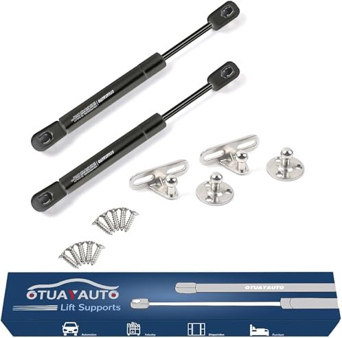 OTUAYAUTO 2pcs 250N Amortisseurs à Gaz - Ressort à Gaz avec ressort de compression ferrures - Vérins à Gaz pour levage de meuble porte armoire cuisine placard