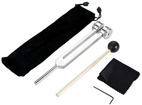 Dreld Diapason 128CPS - Marteau en silicone et sac de rangement pour ADN, thérapie sonore, guérison, instrument musical, équilibre