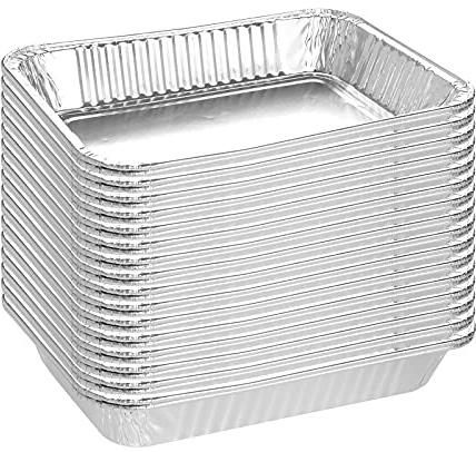Firsgrill 20-pack professionell ersättning för Weber 6415 20 x 15 cm gasgrill dropppannor fånga fettfoder