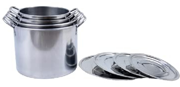 DSUK Large Stainless Steel Stock Pot Brew Boiling Stew Soup Cooking Pot Kitchen Cookware Pot (19 Litre)