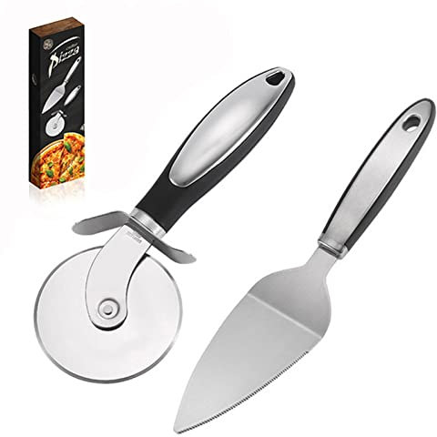 2 Pezzi Tagliapizza Divertente Rotella Tagliapasta Tagliapizza Professionale Rotella Tagliapizza Paletta Per Pizza Pala Per Pizza Rotella Tagliapizza 4 In 1 Per Tagliare Pizza, Torte, Biscotti