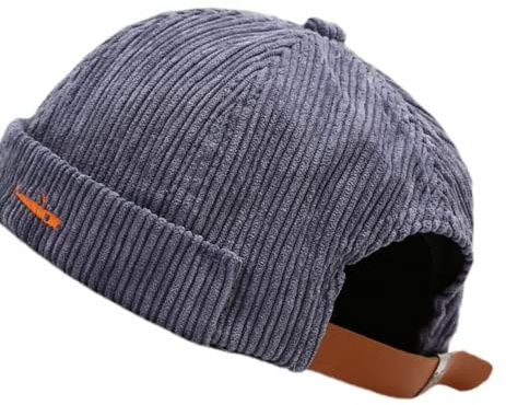 Faringoto Herren Skullies & Beanies Dockermütze Männer Trawler Fisherman Beanie randlose Kappe Rollmanschette Retro Matrosenmütze