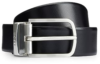 BOSS Herren Owen-B Or35 Wendegürtel aus italienischem Leder mit Dornschließe Schwarz Stck