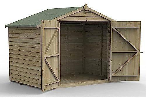 Forest Garden 4LIFE Apex Shed 6x4 - Double Door - No Window