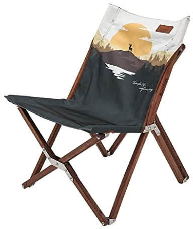 IRYZE Camping-Stühle Campingstuhl Faltstuhl Camping Outdoor Klappstuhl Tragbarer Holz Freizeitstuhl Garten Massivholz Home Rückenlehne Lounge Chair Klappstuhl Outdoorstuhl (Color : B)
