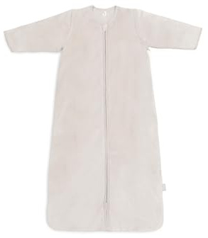 Jollein Schlafsack Baby - Velvet, Nougat - 110 cm - Baumwolle - 2.0 bis 3.0 Tog - Abnehmbare Ärmel - Baby Schlafsack - Beige