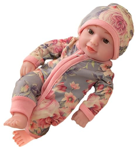 JAWSEU Mini Puppenspielzeug Newborn Baby Mini Schlafende Wiedergeburt Puppen, Handgefertigte Newborn Mini Baby Puppen Waschbares Reborn Baby Mini Puppen Miniatur Puppenspielzeug Puppe und Kleidung