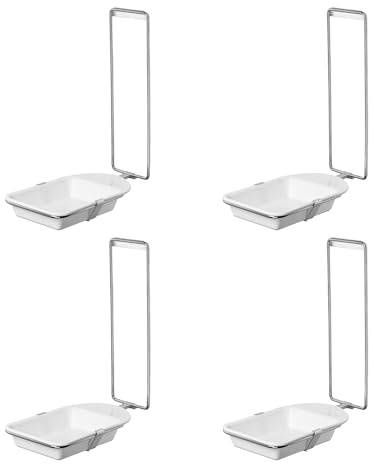 4X Abtropfschale für ARNOMED® Desinfektionsspender, 1000ml Tropfschale Weiß | Tropfschale Halterung Seifenspender, Auffangschale Seifenspender Wandbefestigung, Tropfschutz Desinfektionsmittel-Spender