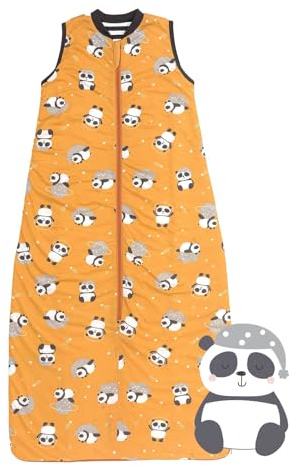 schlummersack Schlafsack Baby Sommer 110 cm dünn Panda | Babyschlafsack Sommer 1.0 Tog 1 Tog Baby Schlafsack Sommer | Schlafsack Baby Baumwolle Sommer Frühling